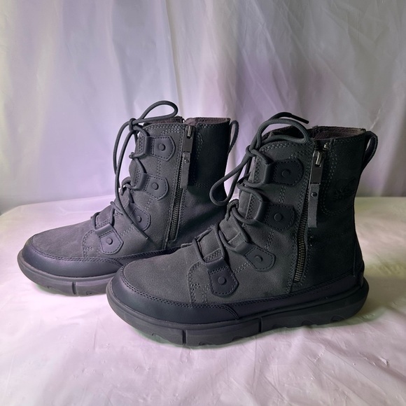 Sorel Dark Gray Suede Lace-Up Boots main image 8